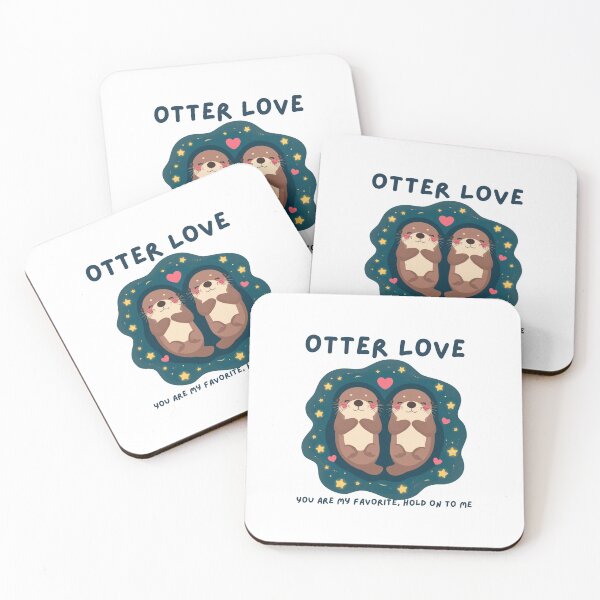 Item preview, Significant Otter Sea Otters Holding Paws Romantic Art designed and sold by Gameshalah's Designs Hub.