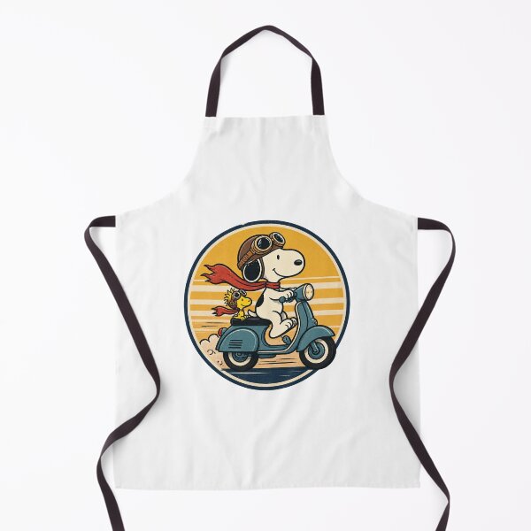 Item preview, Cute Snoopy Riding Scooter with Aviator Goggles and Woodstock Companion Illustration designed and sold by Bayanihan.