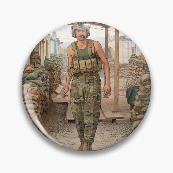 Item preview, Mustache Grunt with Chest Rig Design designed and sold by Aztlán Grunts Co..