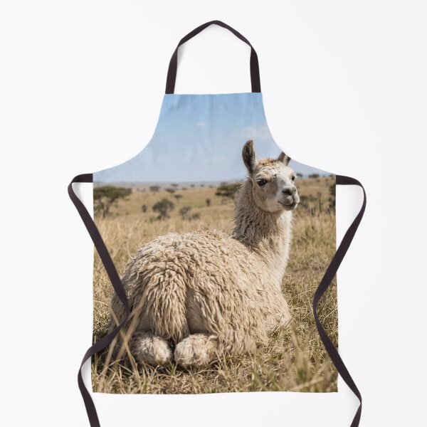 Item preview, Cute Fluffy Llama Resting In Golden Savannah Grassland designed and sold by phamlauren.