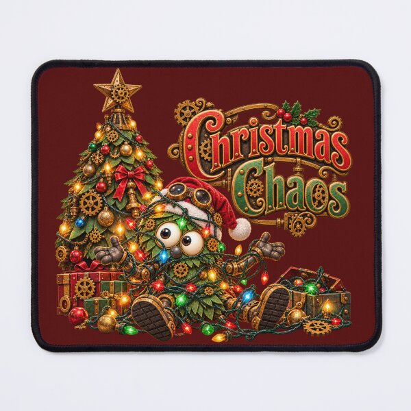 Item preview, Christmas Chaos, Steampunk Christmas Art designed and sold by TheThinglings.