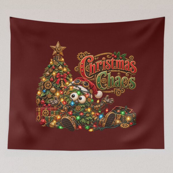 Item preview, Christmas Chaos, Steampunk Christmas Art designed and sold by TheThinglings.