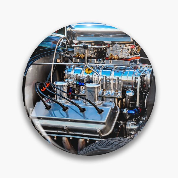 Item preview, Classic Black Hot Rod V8 Engine – Custom American Automotive Wall Art designed and sold by REVOLVE ART 67.