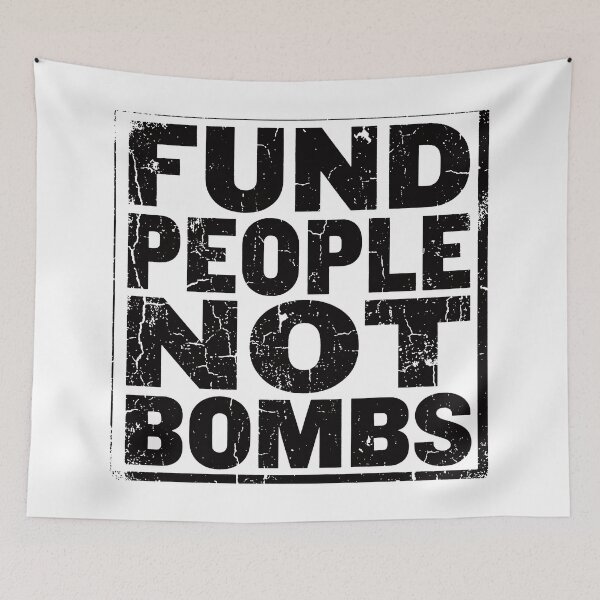 Item preview, Fund People Not Bombs - Retro Vintage Typography #3 designed and sold by EunsooLee.