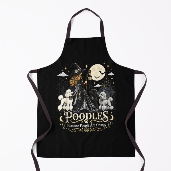 Item preview, Poodles Because People are Creepy Halloween Witch and Dogs designed and sold by leevekaArt.