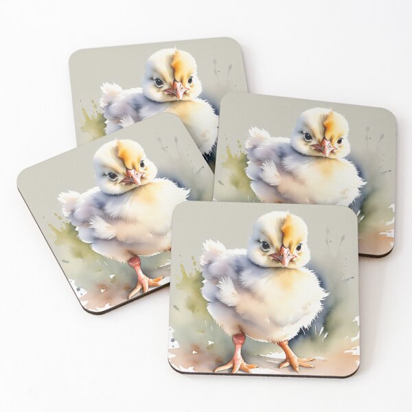 Item preview, baby chick watercolor designed and sold by Hackl20.