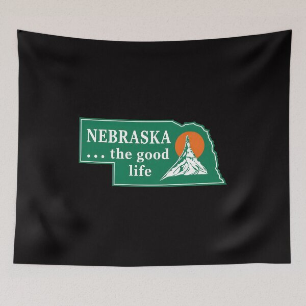 Item preview, Nebraska Good Life Mountain Retro Road  designed and sold by mac-lux.