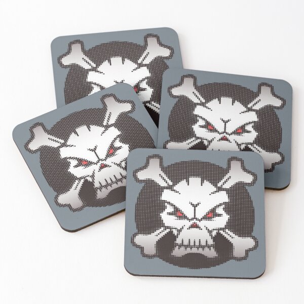 Item preview, Retro Pixel Skull Crossbones Halftone Pop Art designed and sold by HÉRCULES VERSIANI.