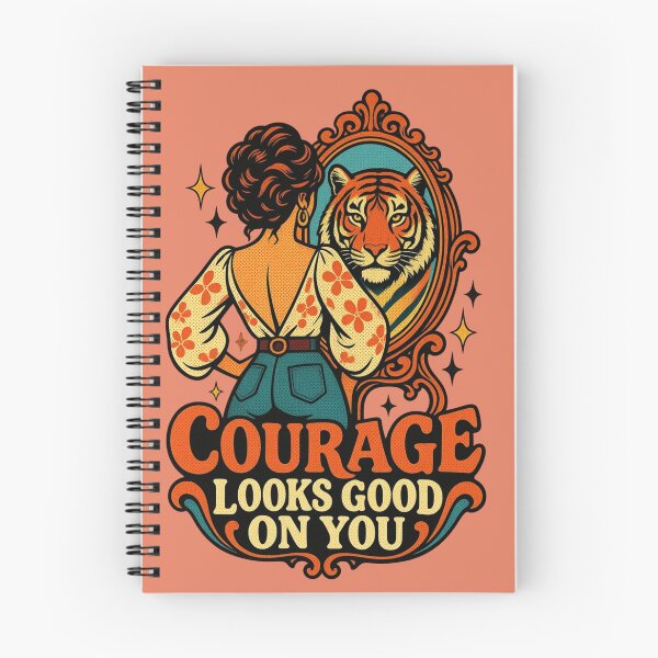 Item preview, Courage Looks Good On You Tiger Mirror designed and sold by MH Digital Studio .