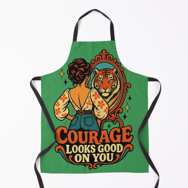 Item preview, Courage Looks Good On You Tiger Mirror designed and sold by MH Digital Studio .