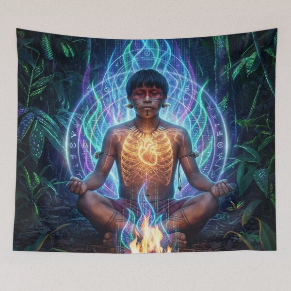 Item preview, Sound of the Drum — Shamanic Visionary Art | Spirituality and Consciousness designed and sold by RoninGangStudio.