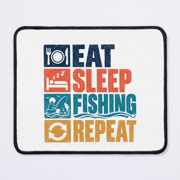 Item preview, Eat Sleep Fishing Repeat Angler Fisherman Hobby Outdoors designed and sold by SEEM-drawing.
