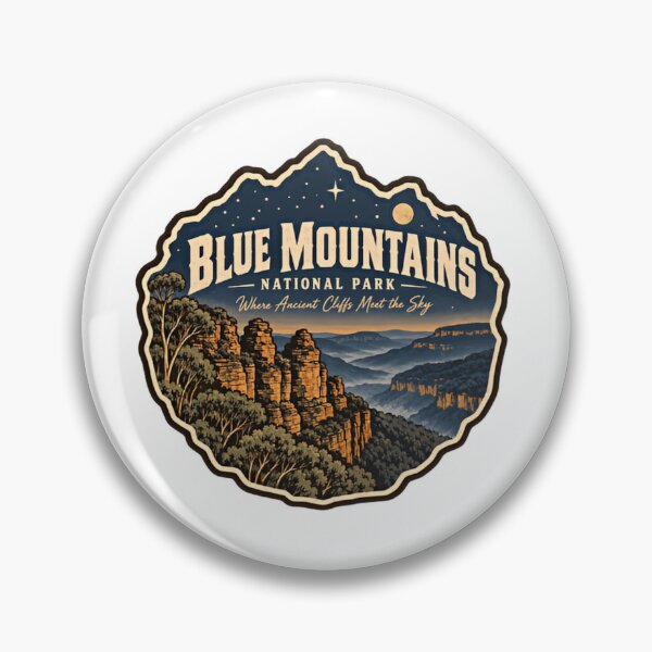 Item preview, Blue Mountains National Park Where Ancient Cliffs Meet The Sky Australia Travel Nature Hiking Souvenir designed and sold by Simsimah26Parks.