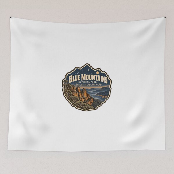 Item preview, Blue Mountains National Park Where Ancient Cliffs Meet The Sky Australia Travel Nature Hiking Souvenir designed and sold by Simsimah26Parks.