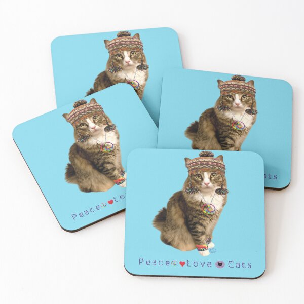 Item preview, Peace Love & Cats designed and sold by StudioTanoshiiNeko.