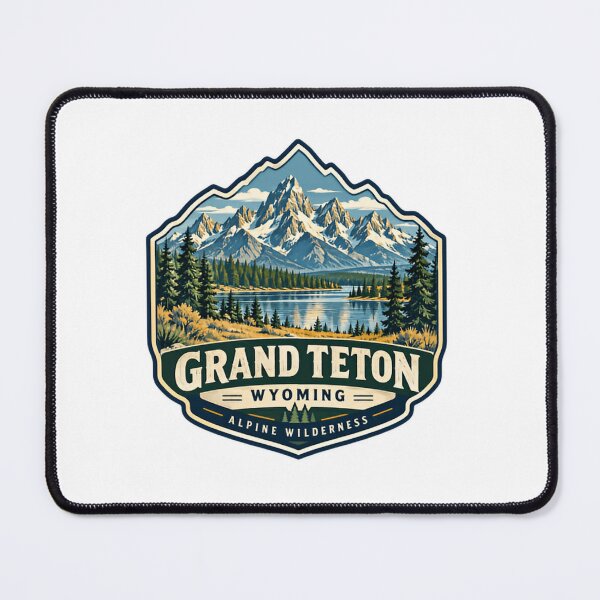 Item preview, Grand Teton Wyoming Alpine Wilderness National Park Mountain Hiker designed and sold by Simsimah26Parks.