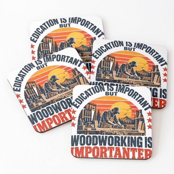 Item preview, Education Is Important But Woodworking Is Importanter Woodworker Hobbyist Craftsman designed and sold by SEEM-drawing.