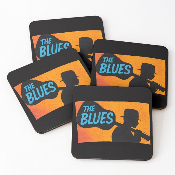 Item preview, The Blues Guitarist Silhouette Music Art designed and sold by mac-lux.
