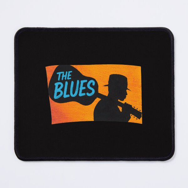 Item preview, The Blues Guitarist Silhouette Music Art designed and sold by mac-lux.