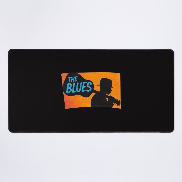 Item preview, The Blues Guitarist Silhouette Music Art designed and sold by mac-lux.