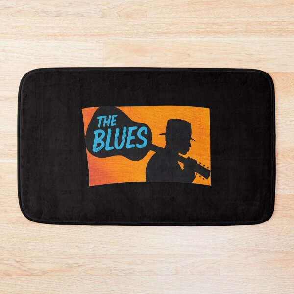 Item preview, The Blues Guitarist Silhouette Music Art designed and sold by mac-lux.