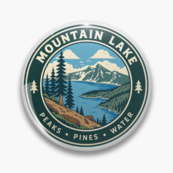 Item preview, Mountain Lake Peaks Pines Water Outdoor Nature Hiking Camping Adventure Landscape designed and sold by NeedForParks.