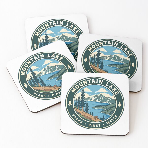 Item preview, Mountain Lake Peaks Pines Water Outdoor Nature Hiking Camping Adventure Landscape designed and sold by NeedForParks.