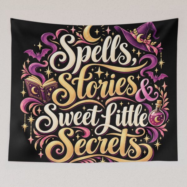 Item preview, Spells, Stories & Sweet Little Secrets | Witchy Halloween Magic Book Lover Design designed and sold by K3DreamKreations .