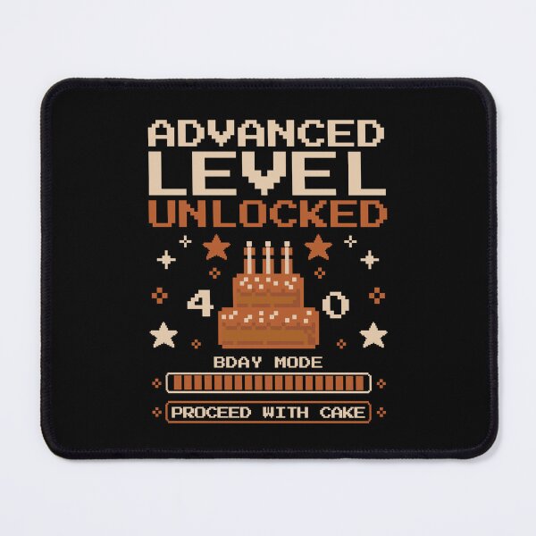 Item preview, 40th Birthday Advanced Level Unlocked Pixel Art Retro Gamer Birthday Cake designed and sold by HYPNK.