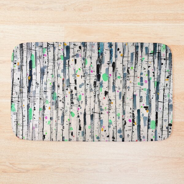 Item preview, White poplar woods - abstract expressionism, ink and wash painting designed and sold by NeonCanvasDream.