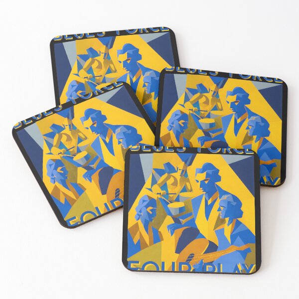 Item preview, Blues Force Four Play Abstract Jazz Quartet Geometric Art designed and sold by mac-lux.