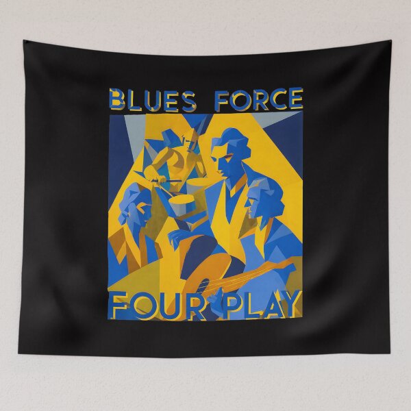 Item preview, Blues Force Four Play Abstract Jazz Quartet Geometric Art designed and sold by mac-lux.