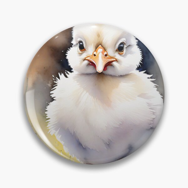Item preview, Cute Fluffy Baby Chick Watercolor Art designed and sold by Hackl20.