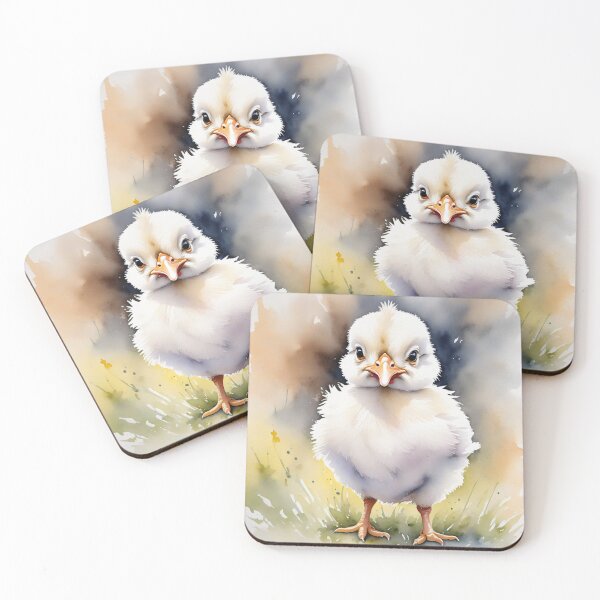Item preview, Cute Fluffy Baby Chick Watercolor Art designed and sold by Hackl20.