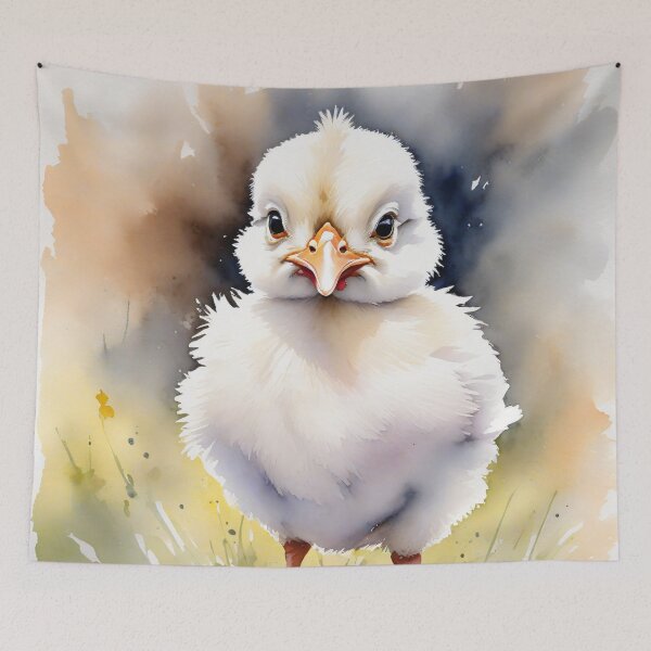 Item preview, Cute Fluffy Baby Chick Watercolor Art designed and sold by Hackl20.