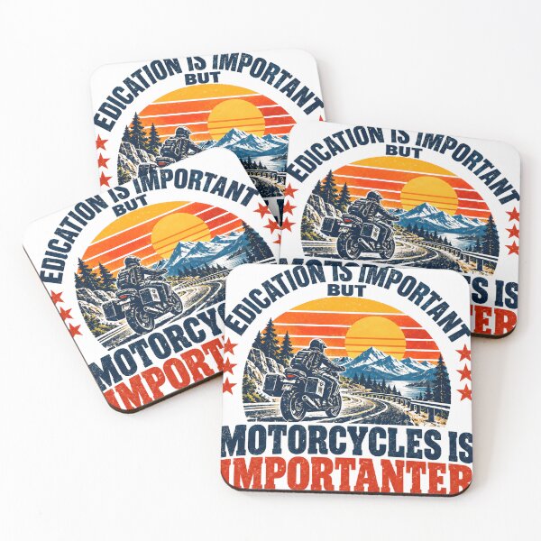 Item preview, Edication Is Important But Motorcycles Is Importanter Motorcycle Rider Enthusiast designed and sold by SEEM-drawing.