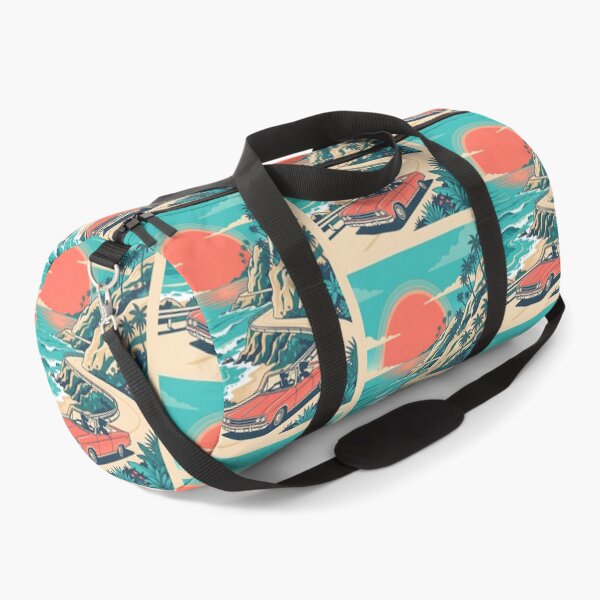 Item preview, Vintage Red Convertible Driving on Coastal Road – Retro Beach Drive Design designed and sold by Sea Gem.
