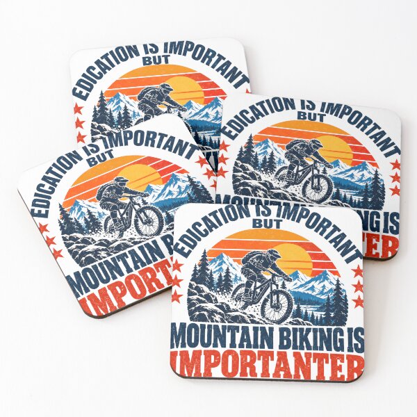 Item preview, Education Is Important But Mountain Biking Is Importanter Mountain Biker Cyclist Hobby designed and sold by SEEM-drawing.