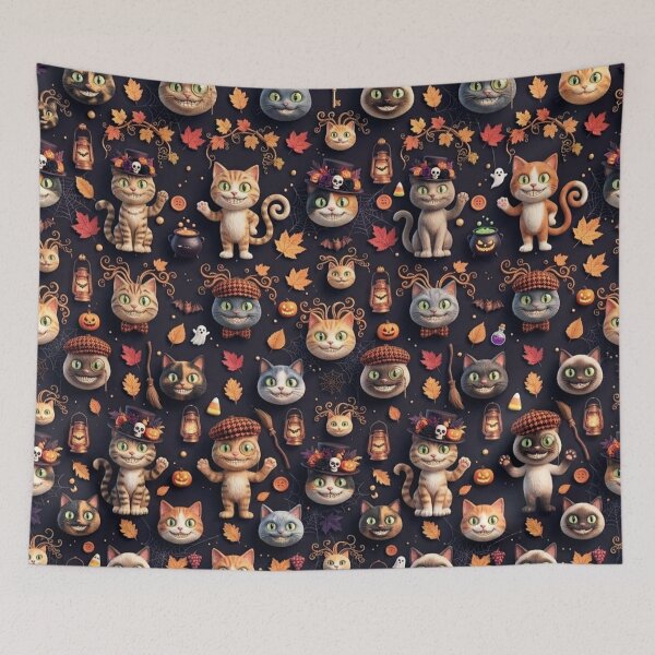 Item preview, Whisker-Filled Autumn Frolic designed and sold by KingsArtworx 2.