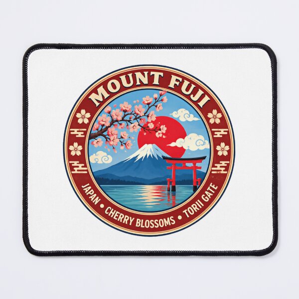 Item preview, Mount Fuji Japan Cherry Blossoms Torii Gate Japanese Landmark Travel Souvenir designed and sold by NeedForParks.