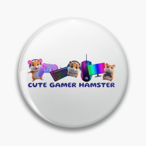 Item preview, Pause My Game No Cute RGB Gaming Hamster Graphic designed and sold by Gameshalah's Designs Hub.