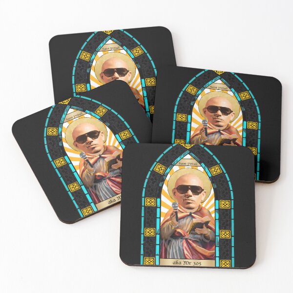 Item preview, Saint Pitbull Mr 305 Mr Worldwide Stained Glass Art designed and sold by sil-gen-rove.