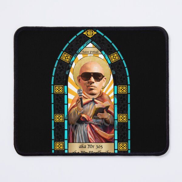 Item preview, Saint Pitbull Mr 305 Mr Worldwide Stained Glass Art designed and sold by sil-gen-rove.