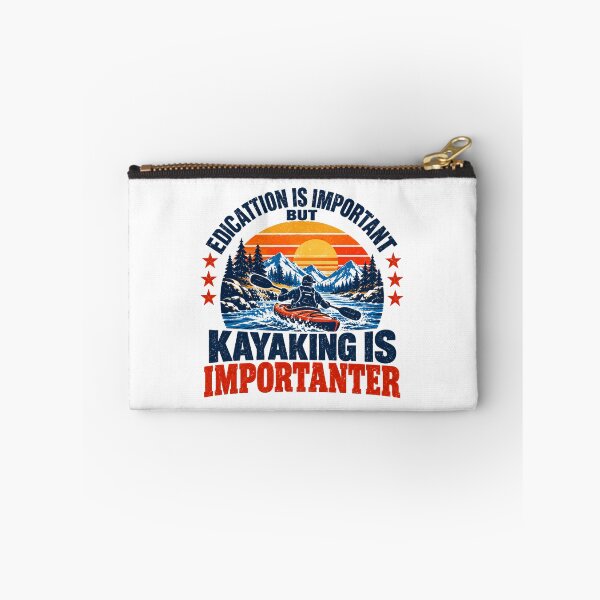 Item preview, Edicattion Is Important But Kayaking Is Importanter Funny Kayaker Paddler Outdoor Adventure designed and sold by SEEM-drawing.