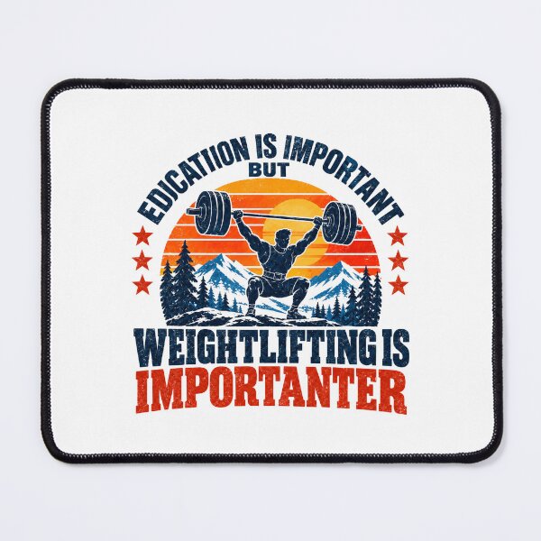 Item preview, Education Is Important But Weightlifting Is Importanter | Weightlifting Gym Fitness Powerlifting Lifter Workout designed and sold by SEEM-drawing.