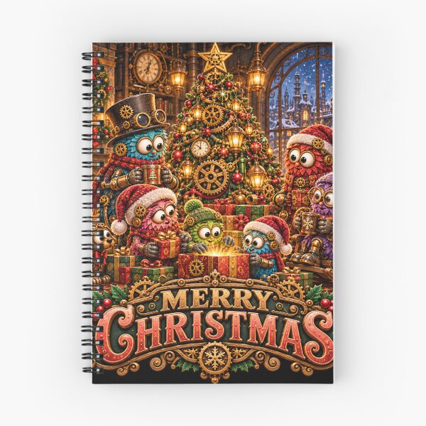 Artikelvorschau, Frohe Weihnachten, Familientreffen, Steampunk-Weihnachtskunst entworfen und verkauft von TheThinglings.