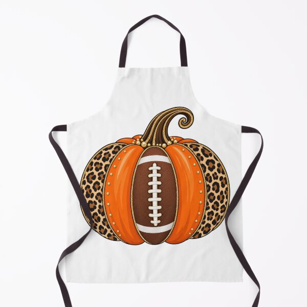 Item preview, Leopard Print Football Pumpkin for Autumn Game Day designed and sold by skyartdesign.