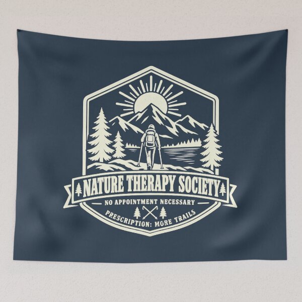 Item preview, Nature Therapy Society – Prescription More Trails Vintage Hiking designed and sold by NomadIdeasCo.
