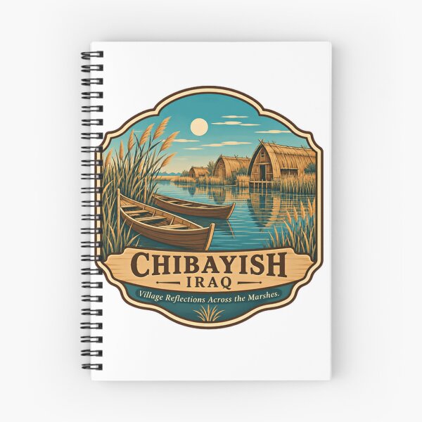 Item preview, Chibayish Iraq Village Reflections Across The Marshes Iraqi Heritage Travel Souvenir designed and sold by Simsimah26Parks.
