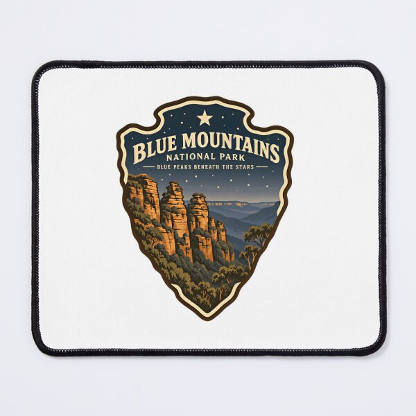 Item preview, Blue Mountains National Park Blue Peaks Beneath The Stars Australia Travel Hiking Souvenir designed and sold by Simsimah26Parks.